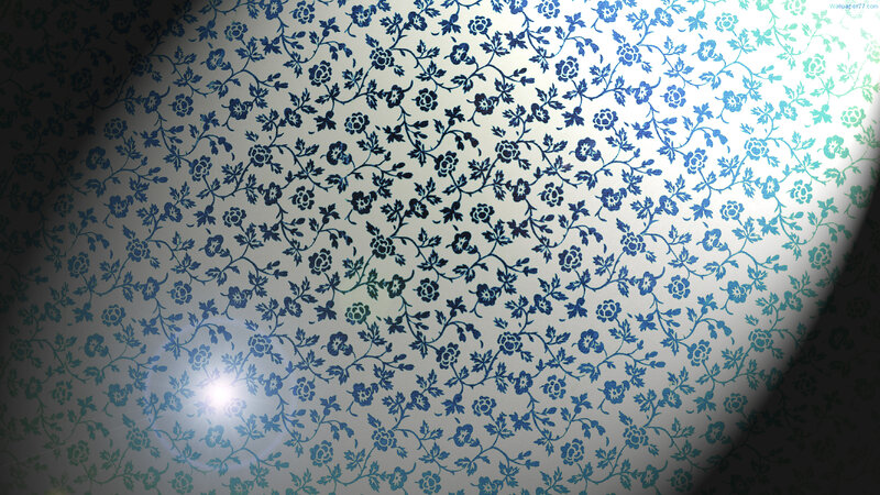 Blue Floral Pattern — Dramatic
