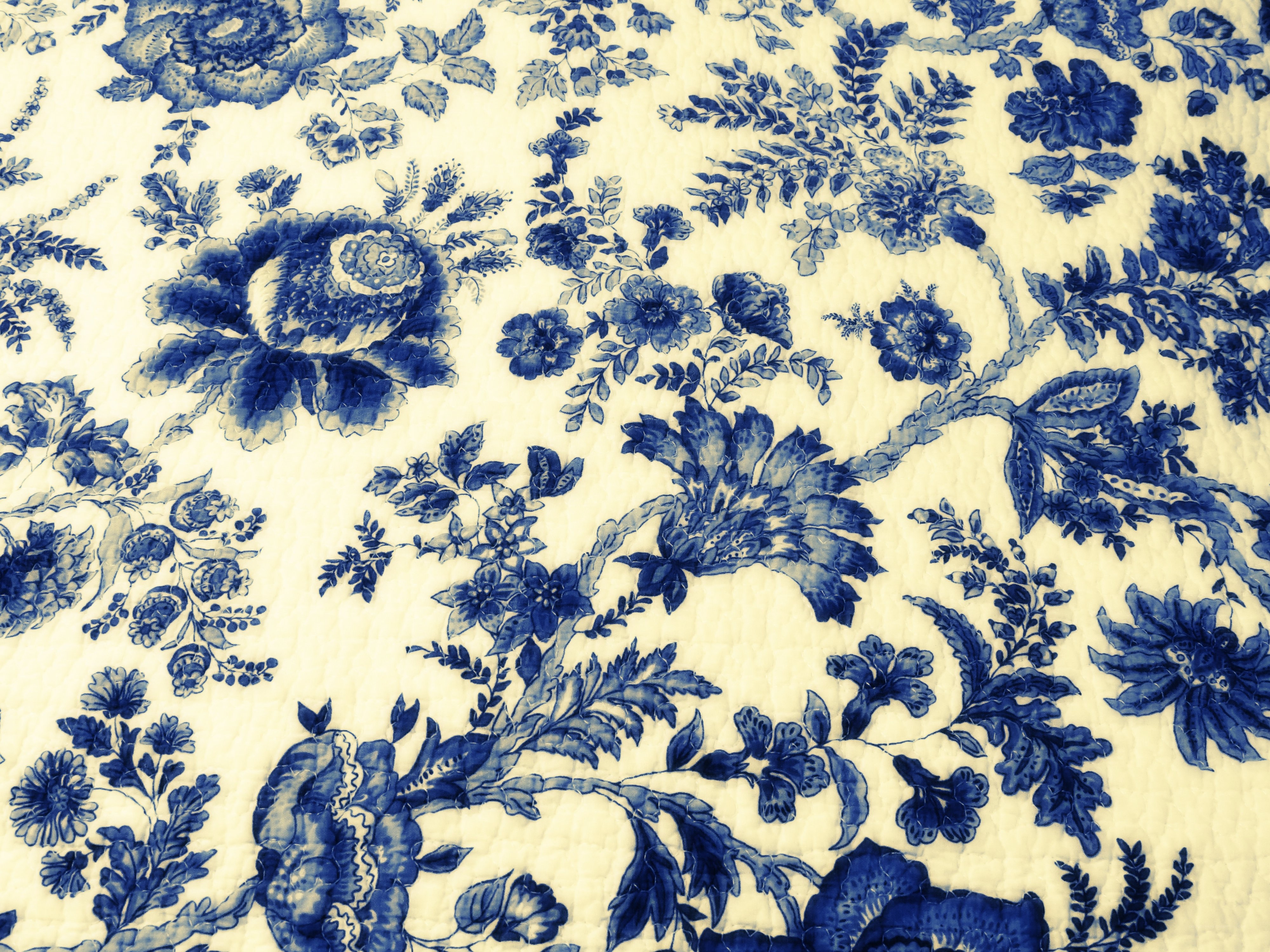 blue floral pattern fabric