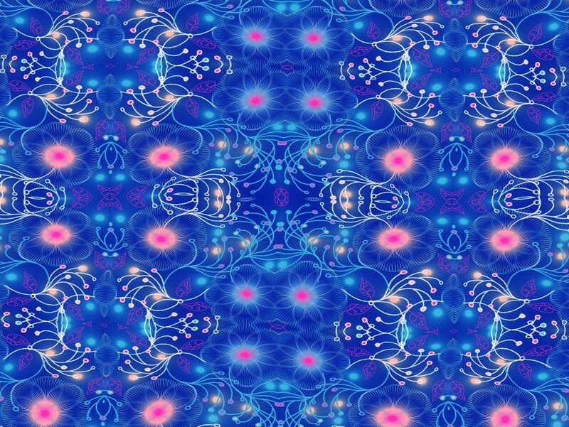 Blue Floral Pattern — Hypnotic