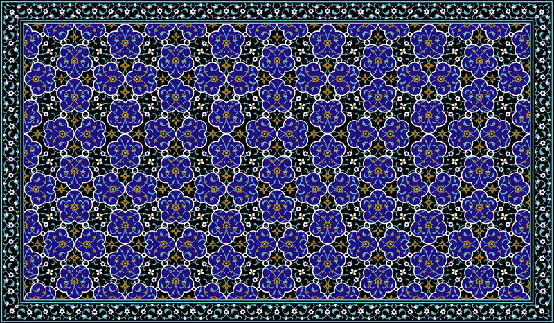 Blue Floral Pattern — Ornate