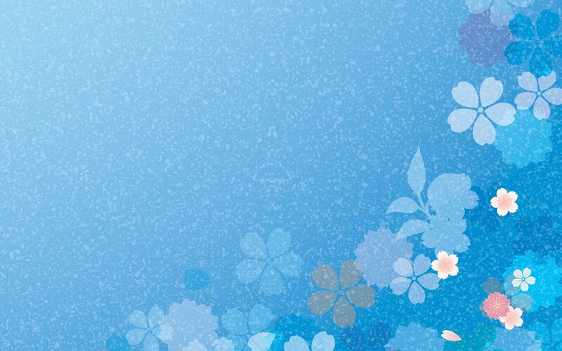 Blue Floral Pattern — Serene, Spring
