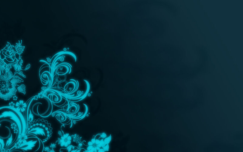 Blue Floral Pattern — Teal
