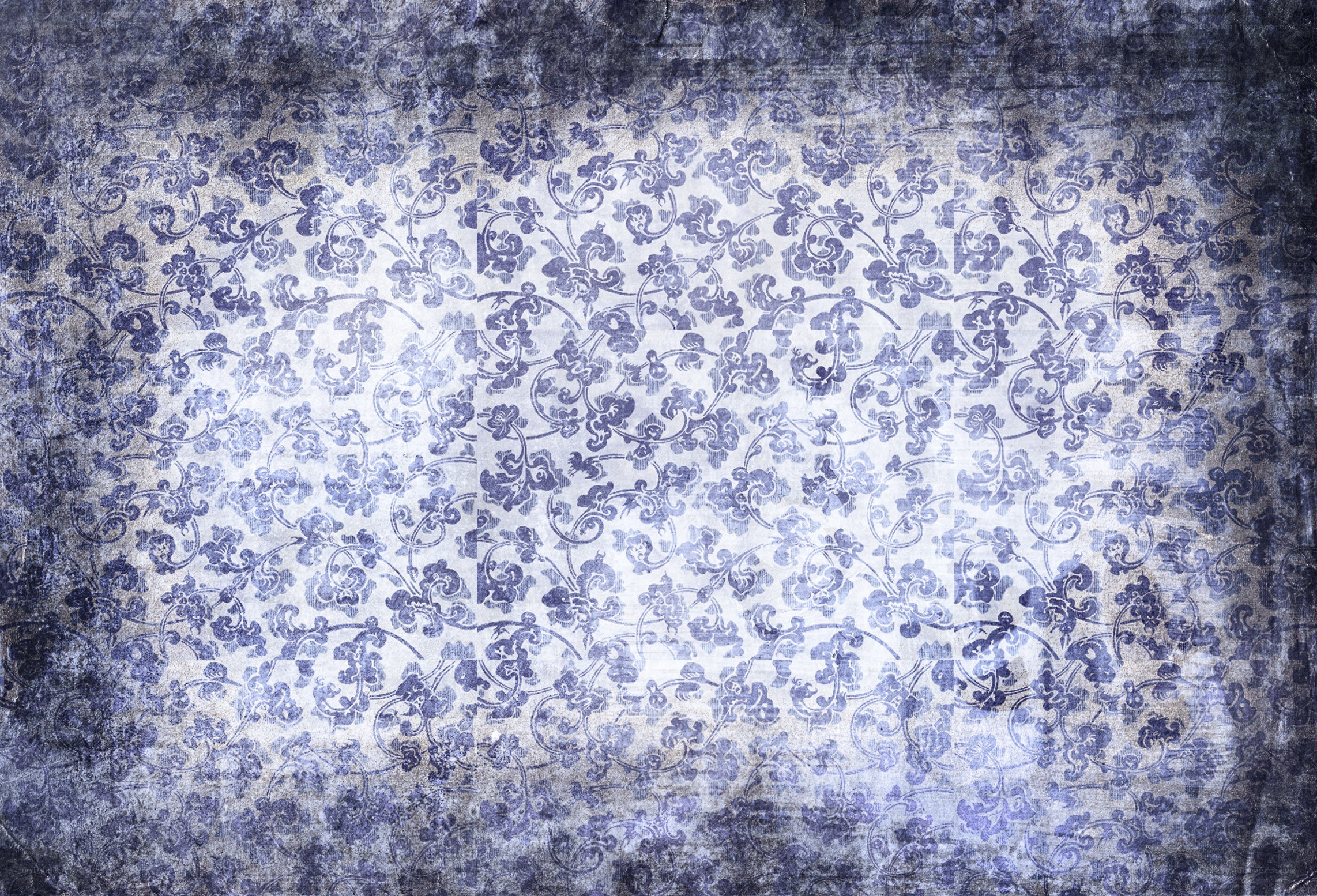 blue floral pattern texture