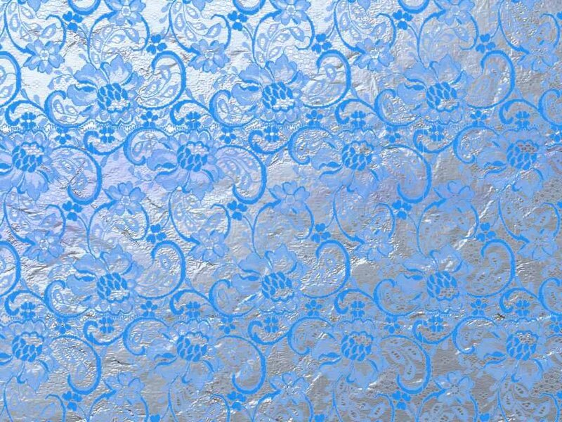 Blue Floral Patterned Fabric — Ornate
