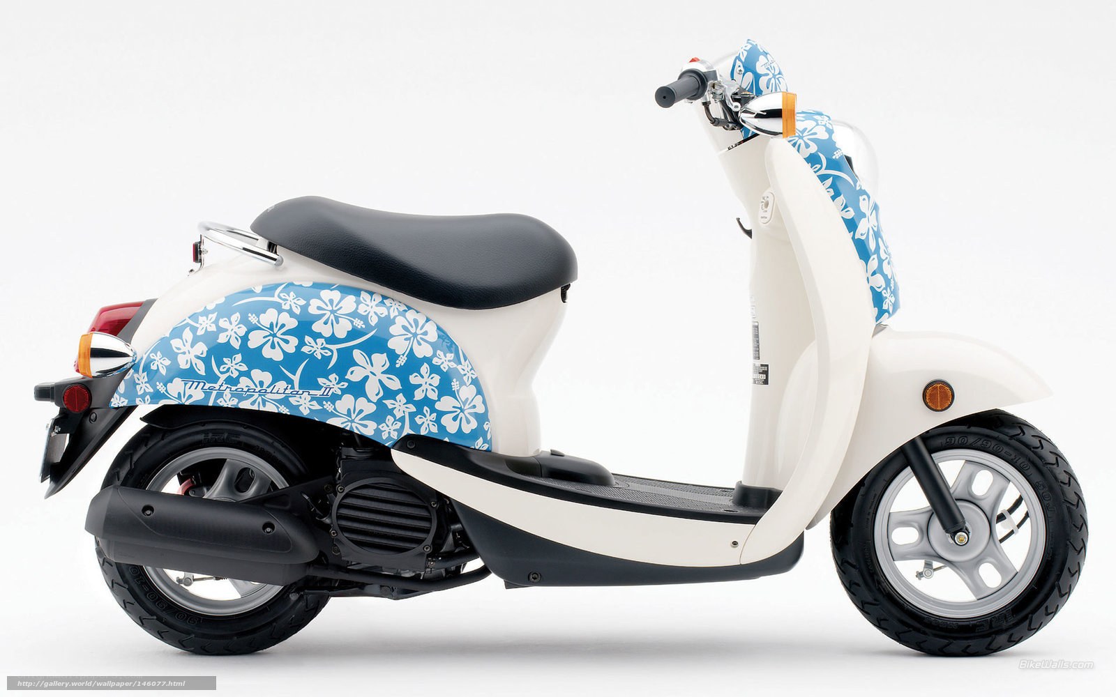 blue floral scooter