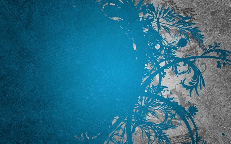 Blue Floral Silhouette — Calm