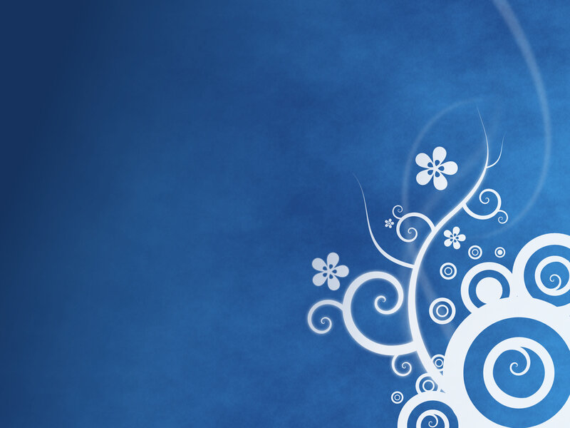 blue floral swirl design