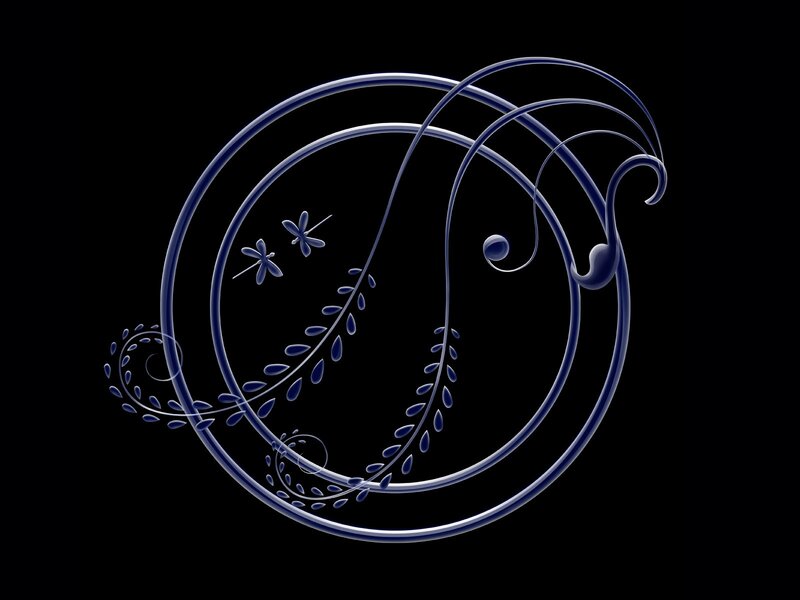 blue floral swirl design