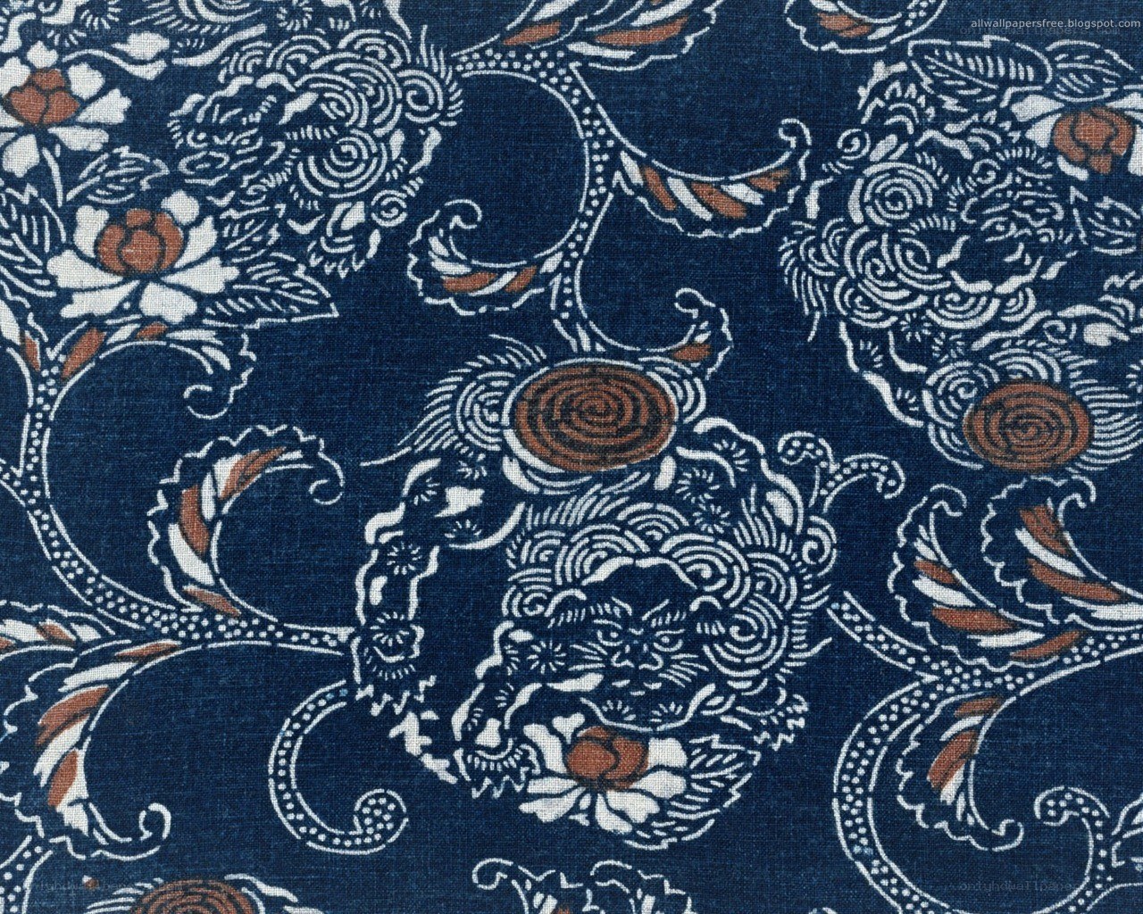 blue floral textile pattern