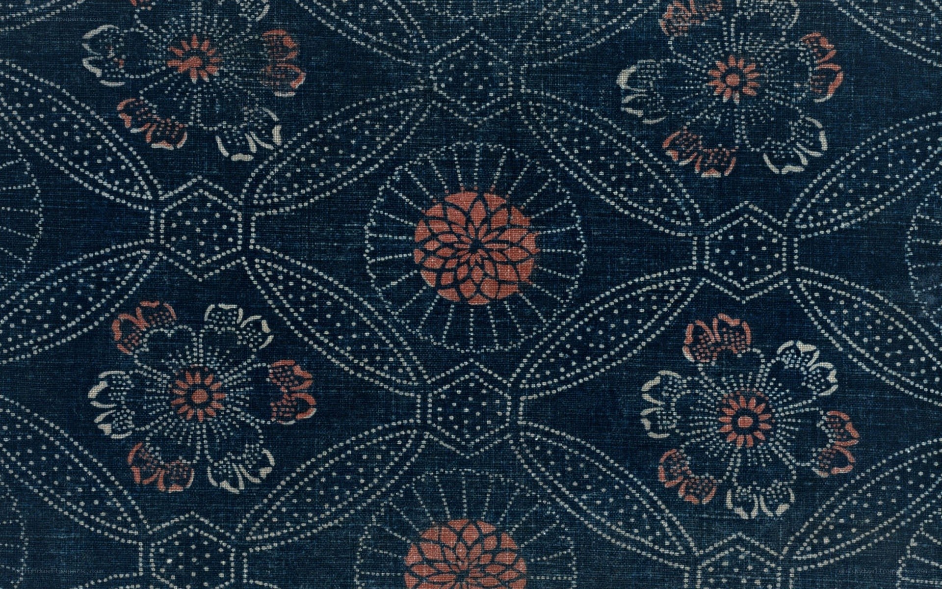 blue floral textile pattern
