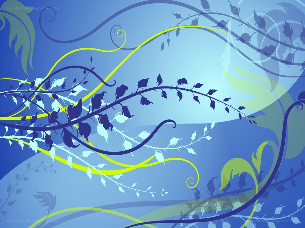 blue floral vine design