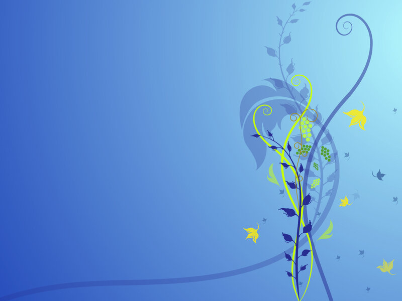 blue floral vine design
