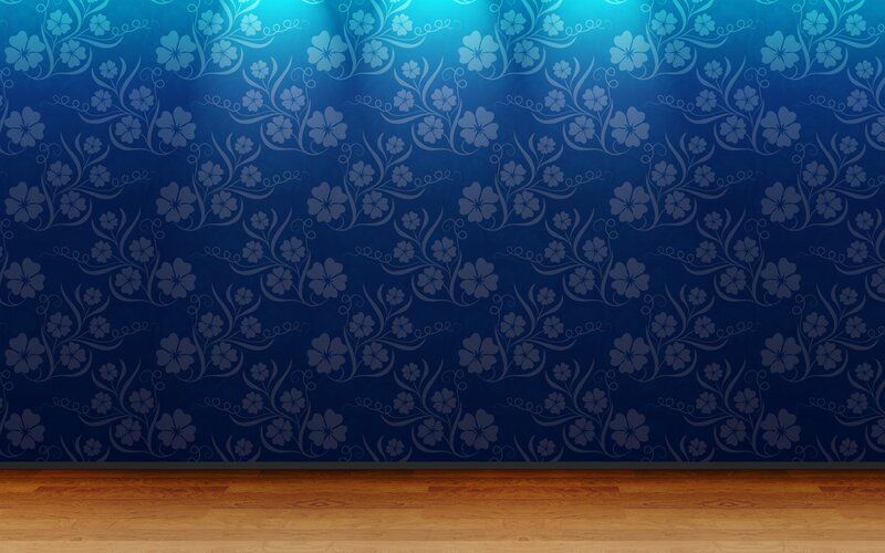Blue Floral Wallpaper — Calm