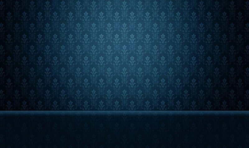 blue floral wallpaper pattern