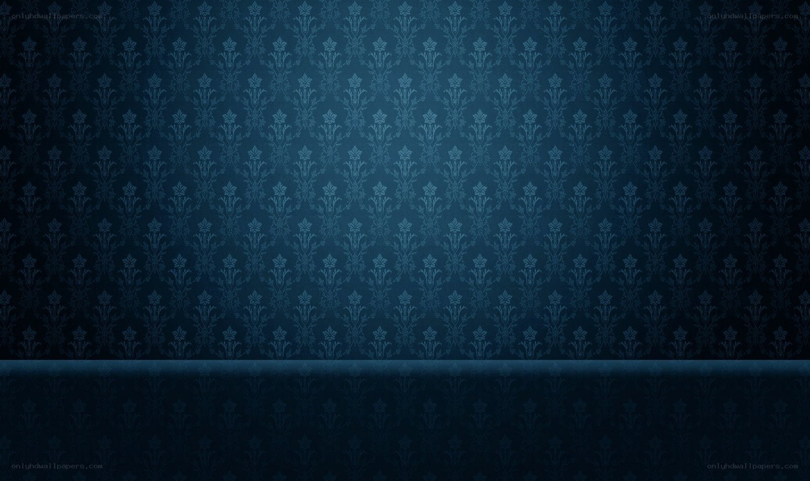 blue floral wallpaper pattern