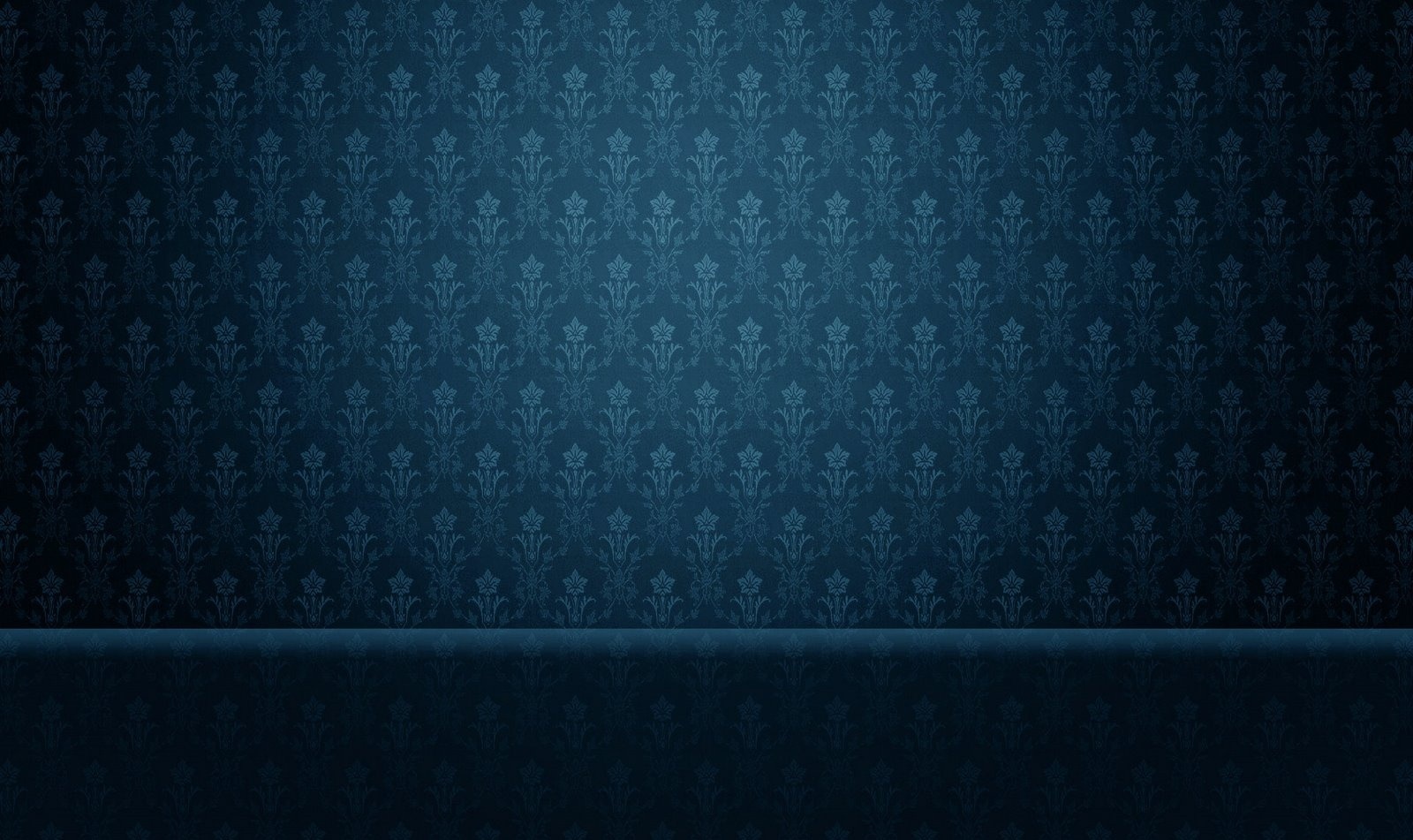 blue floral wallpaper pattern