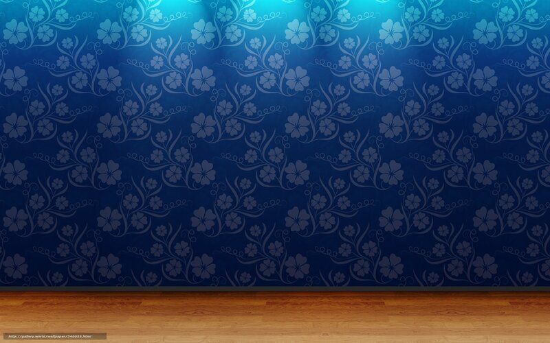 blue floral wallpaper room