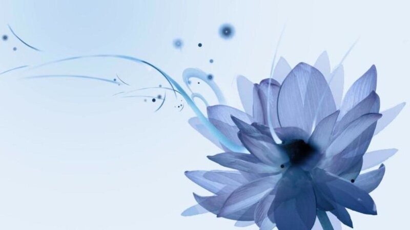 blue flower abstract art