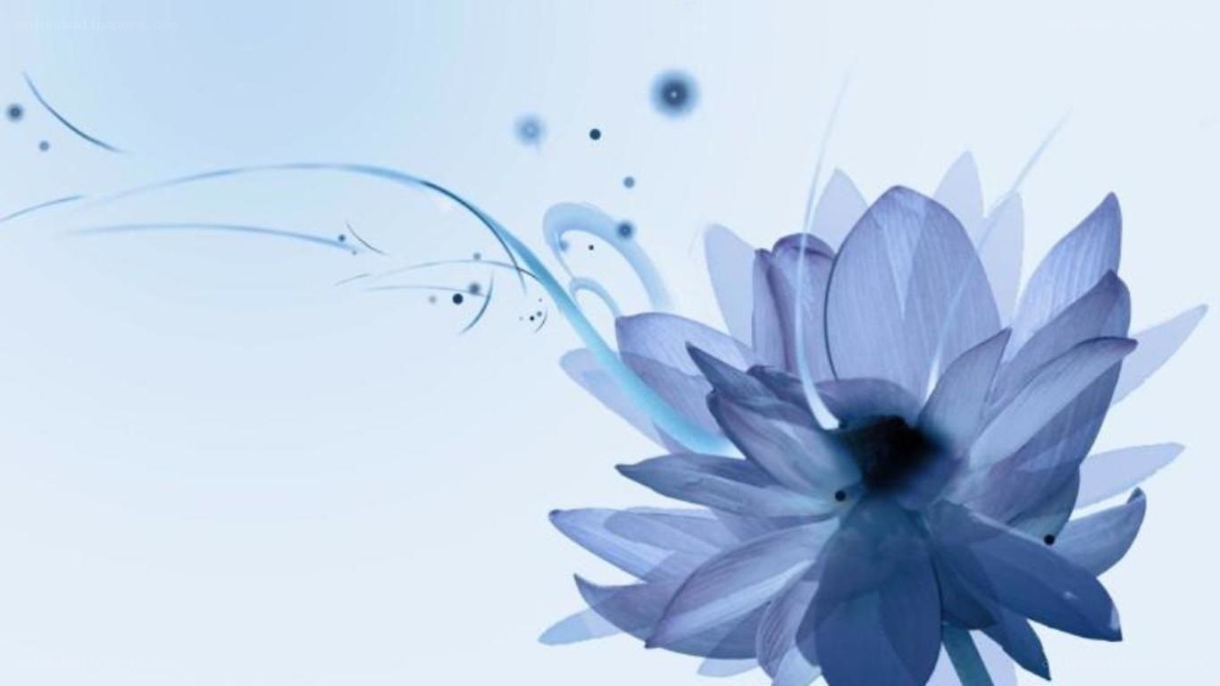 blue flower abstract art