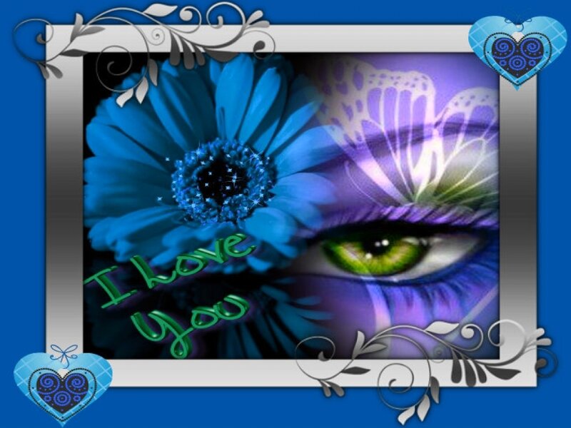 Blue Flower and Eye