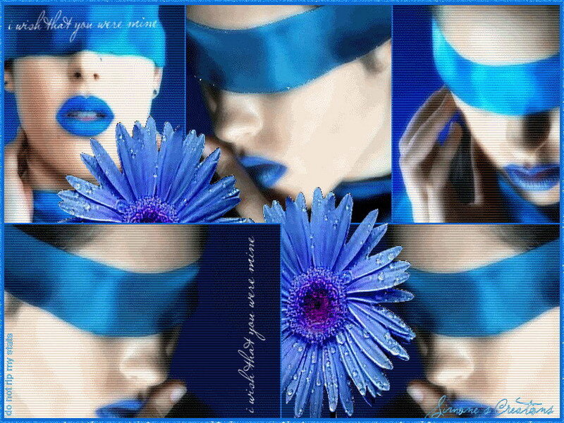 blue flower collage