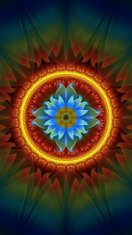 Blue Flower Fractal — Hypnotic