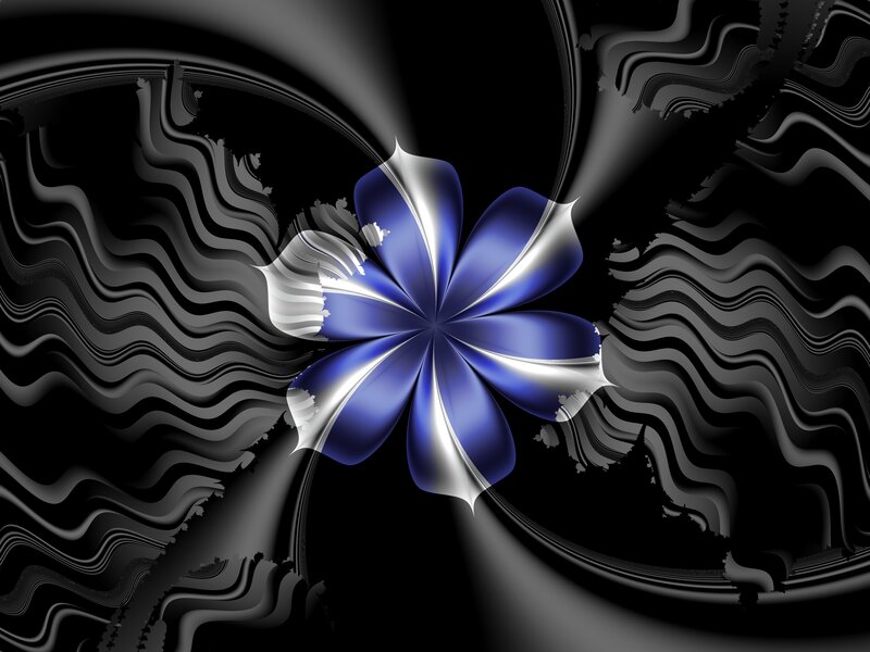 Blue Flower Fractal