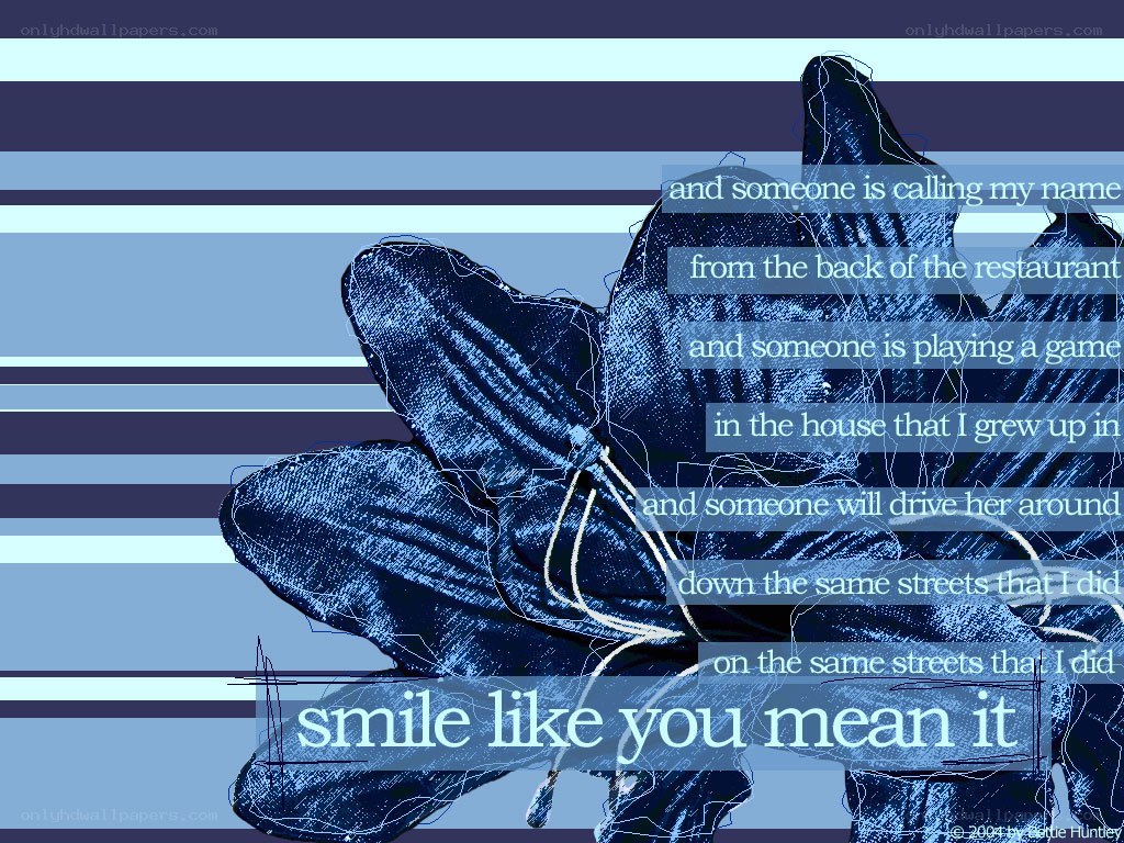 blue flower with text