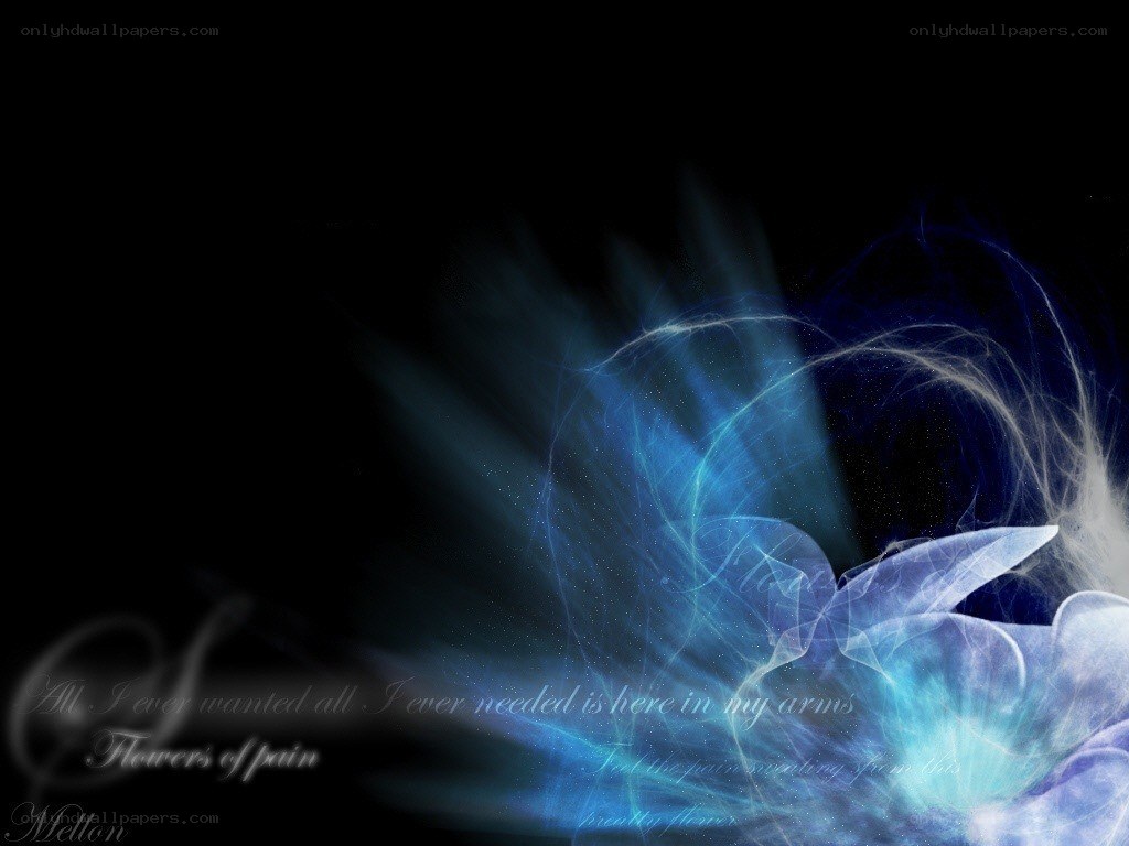 blue flower with text