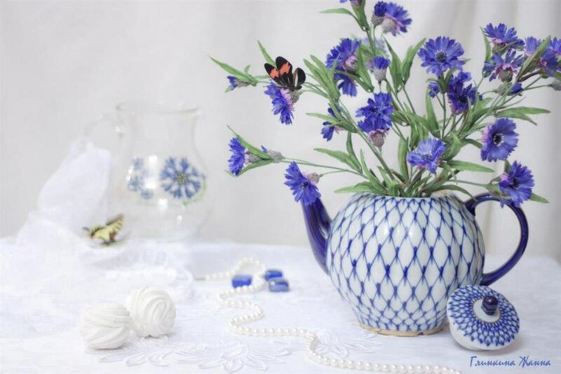 Blue-flowered Arrangement