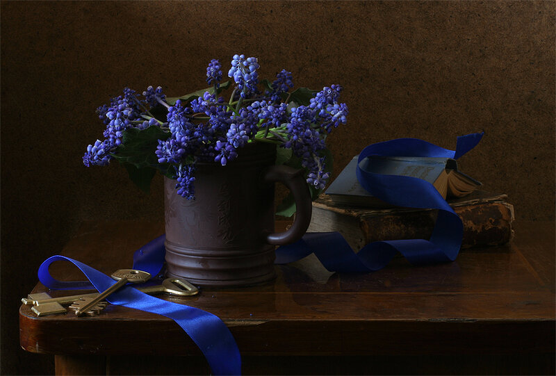 Blue Flowers in a Mug