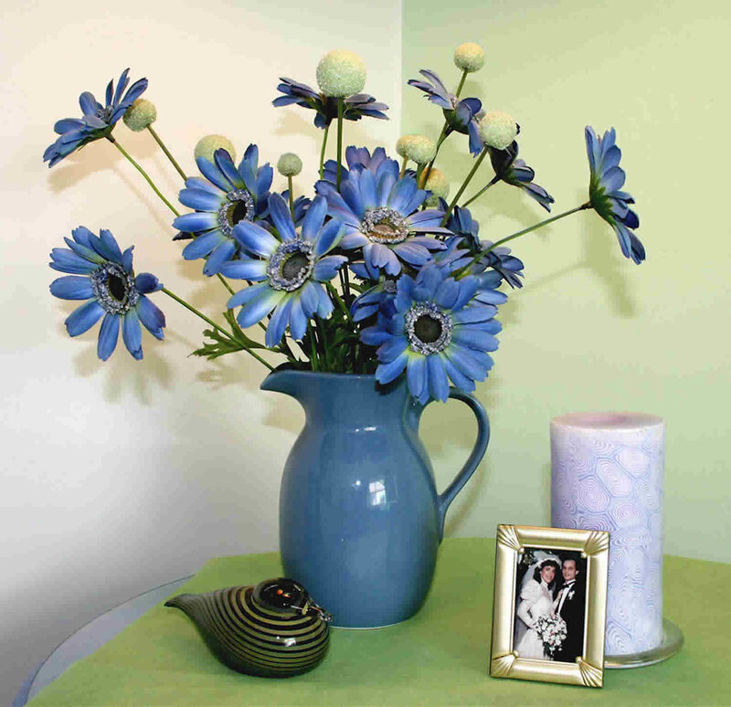 Blue Flowers in a Vase — Calm