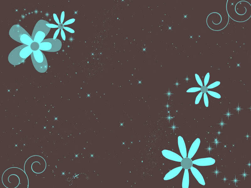 blue flowers on brown background