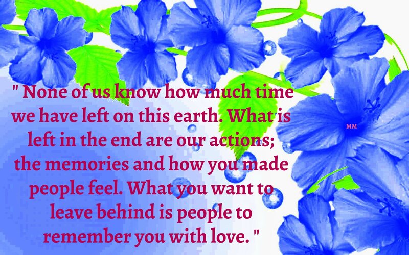 Blue Flowers with Text