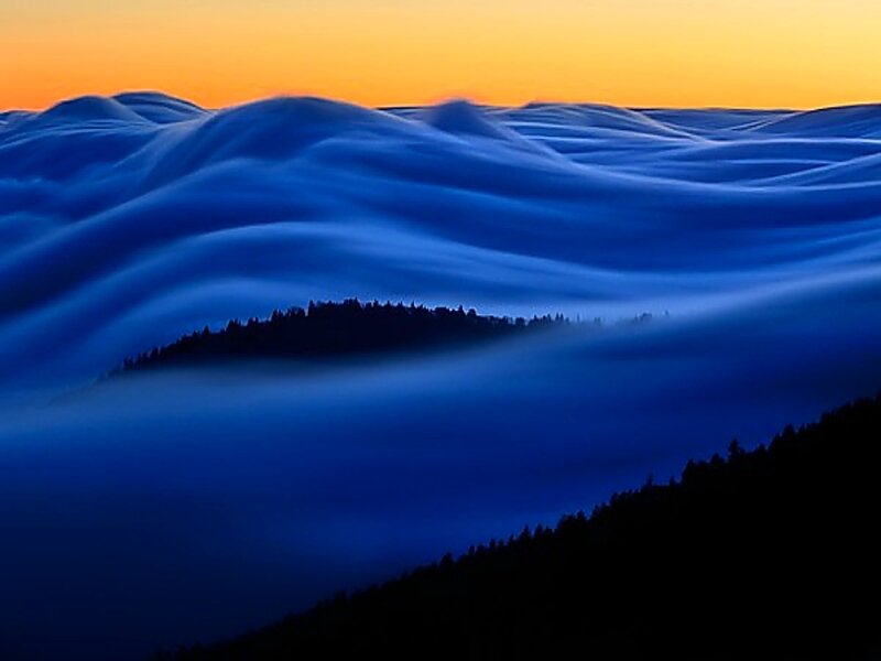Blue Fog over Mountains