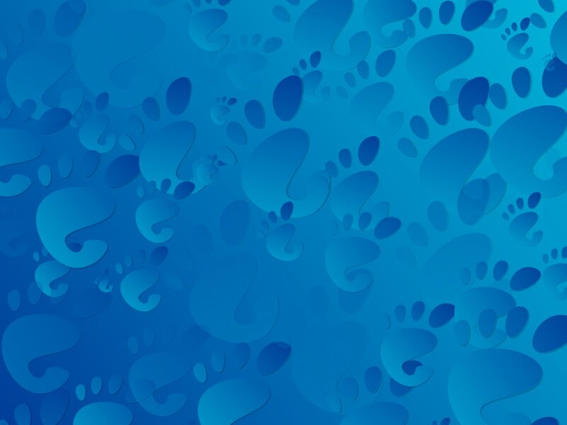 blue footprints pattern