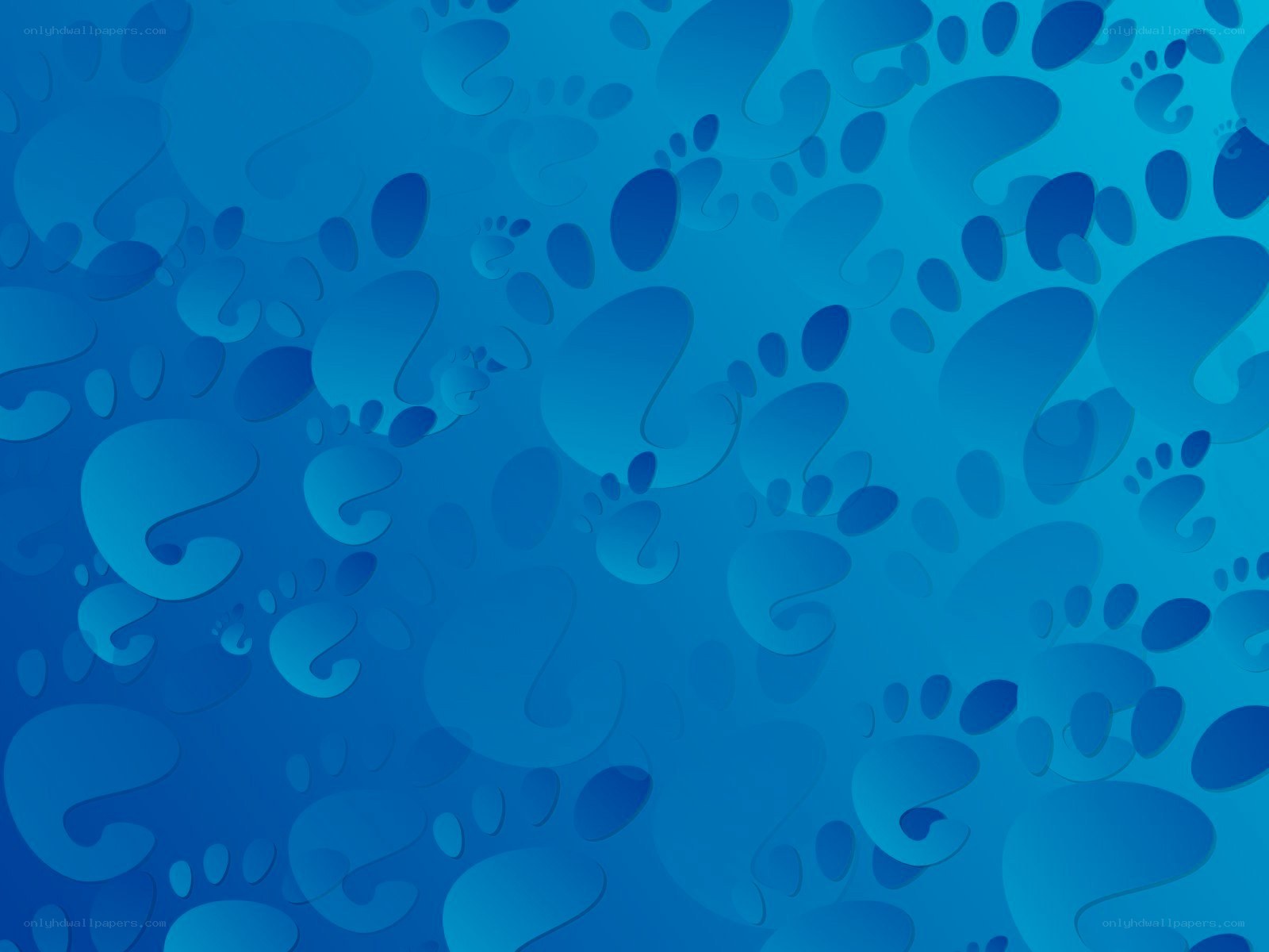blue footprints pattern