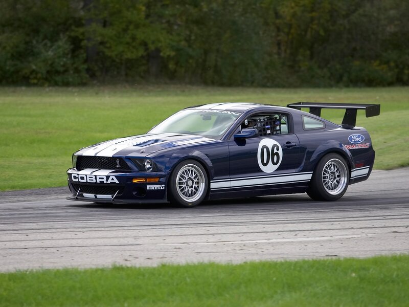 Blue Ford Cobra race car