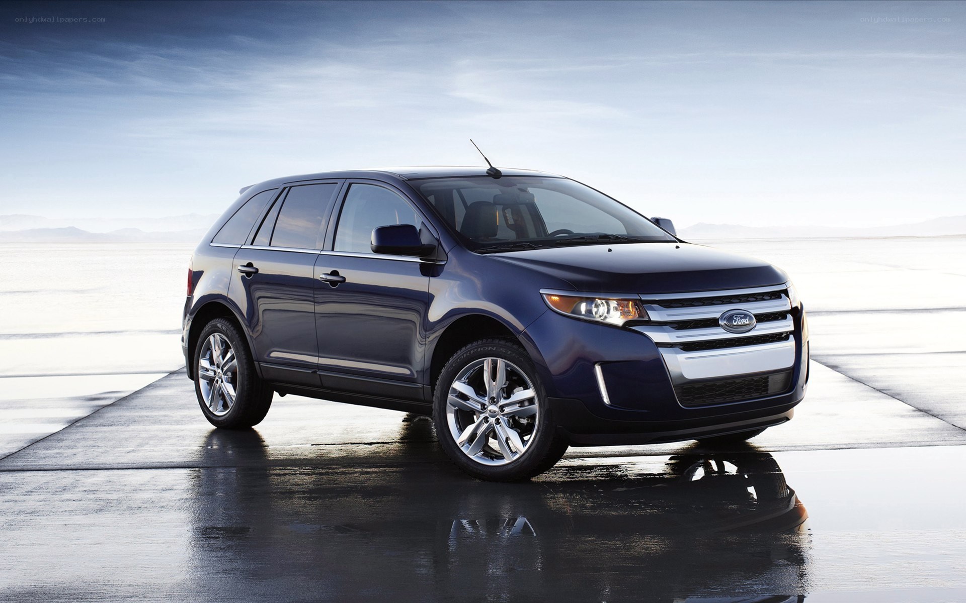 Blue Ford Edge SUV