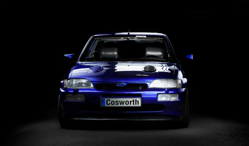 Blue Ford Escort Rs Cosworth — Dramatic