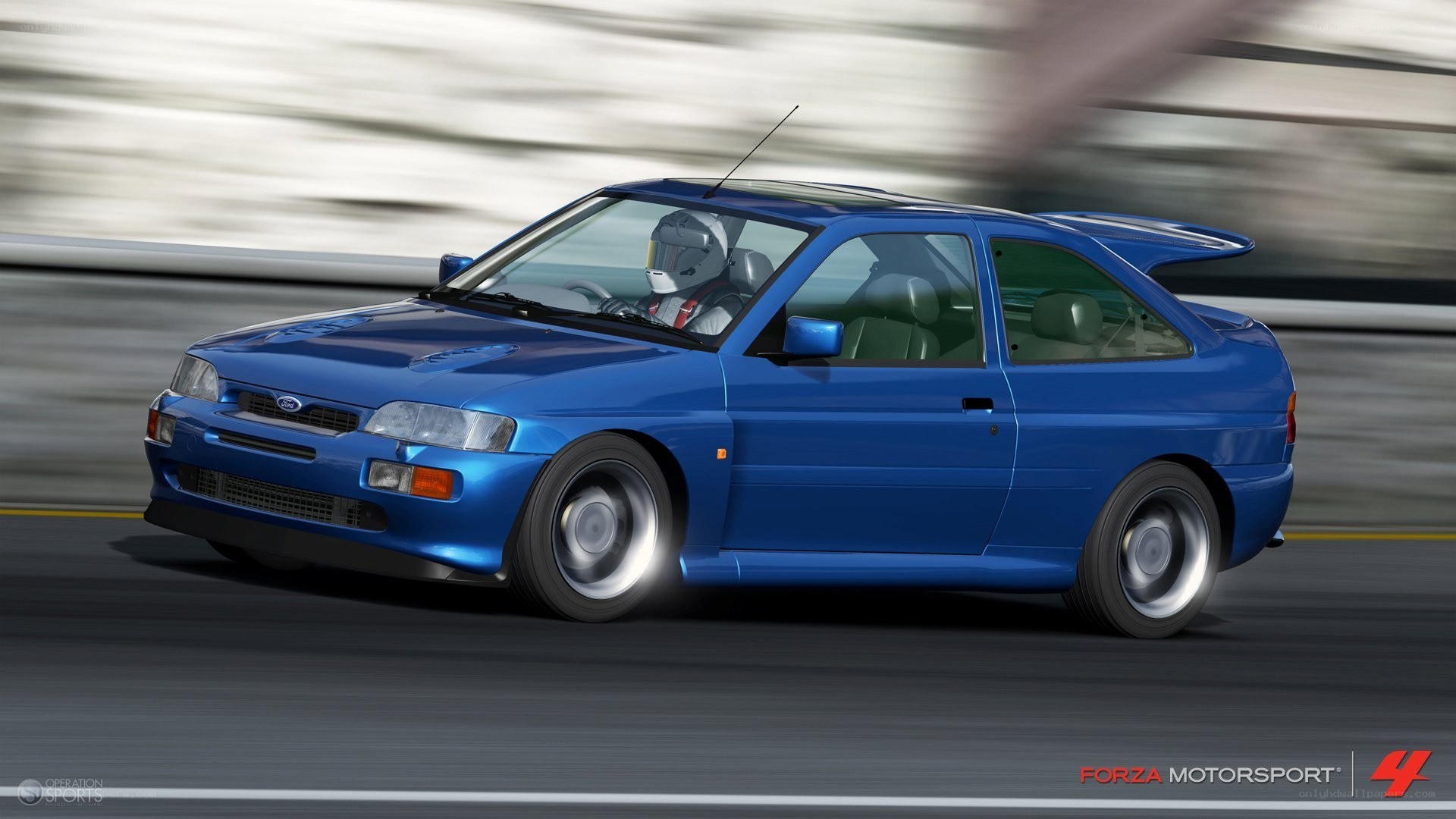 blue ford Escort RS Cosworth