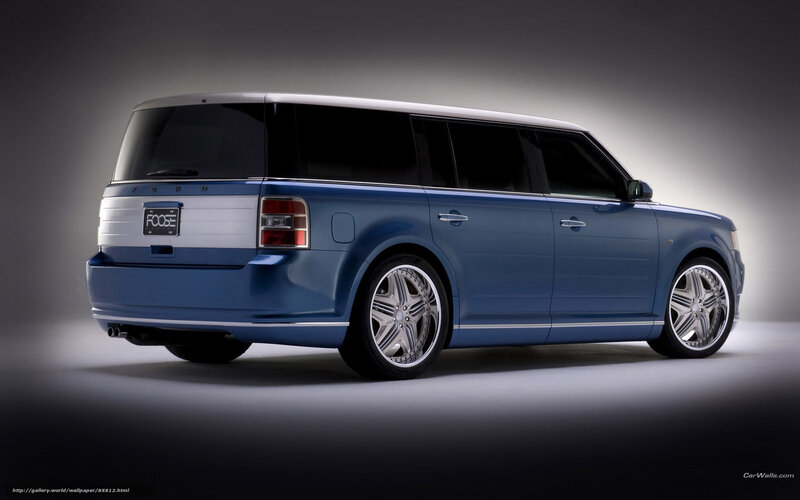 Blue Ford Flex Minivan