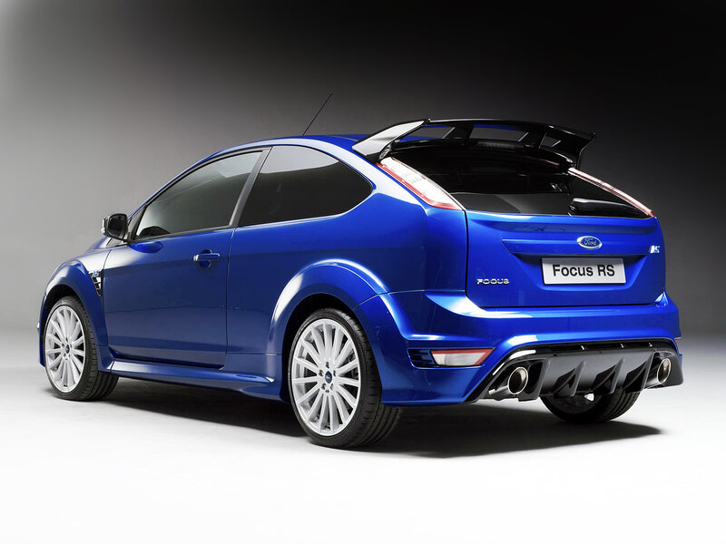Blue Ford Focus Rs — Dramatic, Photograph, Car, Rear Spoiler