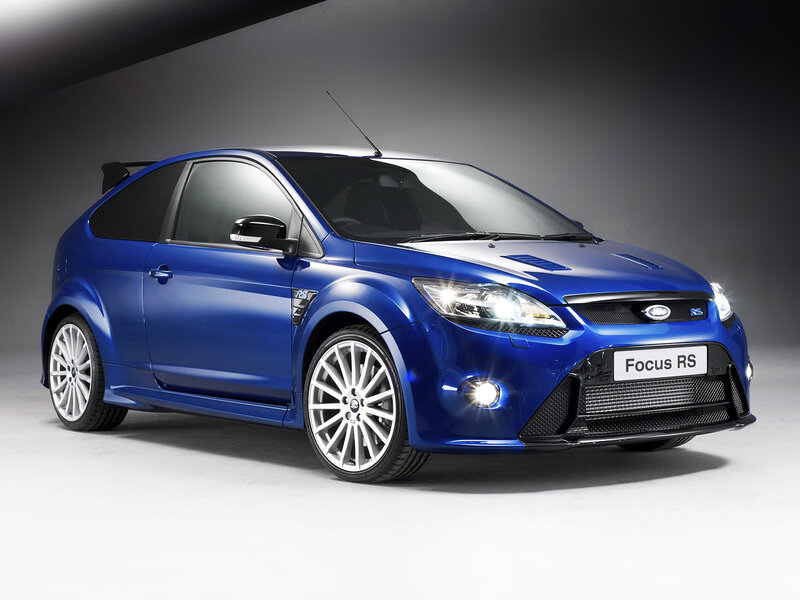 Blue Ford Focus RS — Dramatic, Photograph, Car