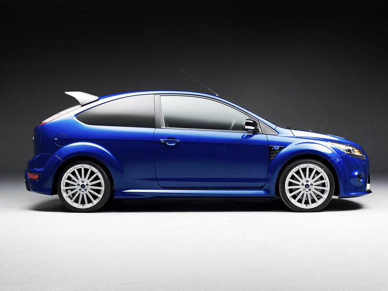 Blue Ford Focus Rs — Dramatic, Photograph, Car, Wheel
