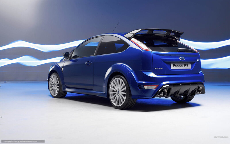 Blue Ford Focus RS — Dramatic, Photograph