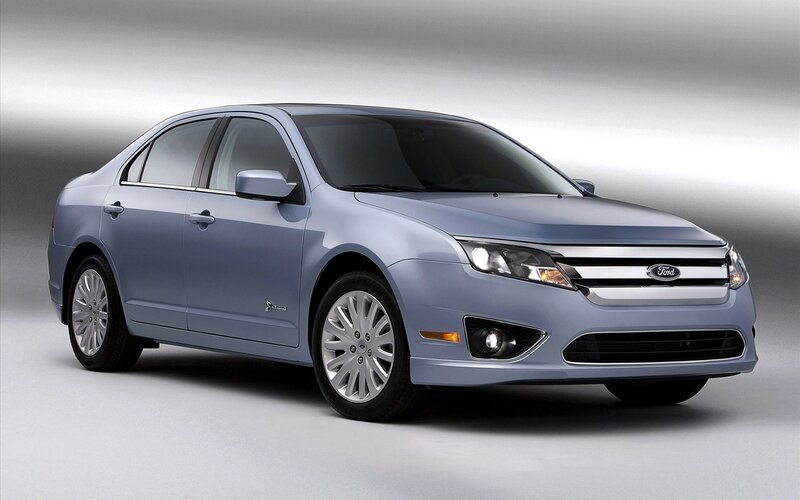 blue ford fusion sedan