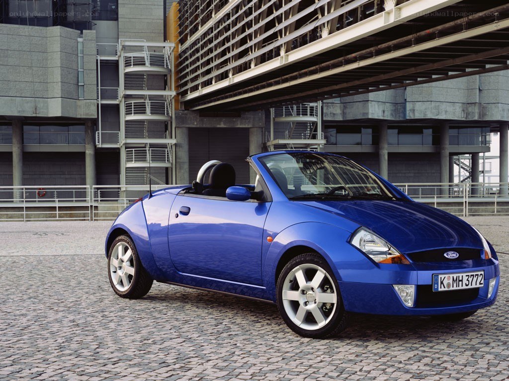 Blue Ford Ka Convertible