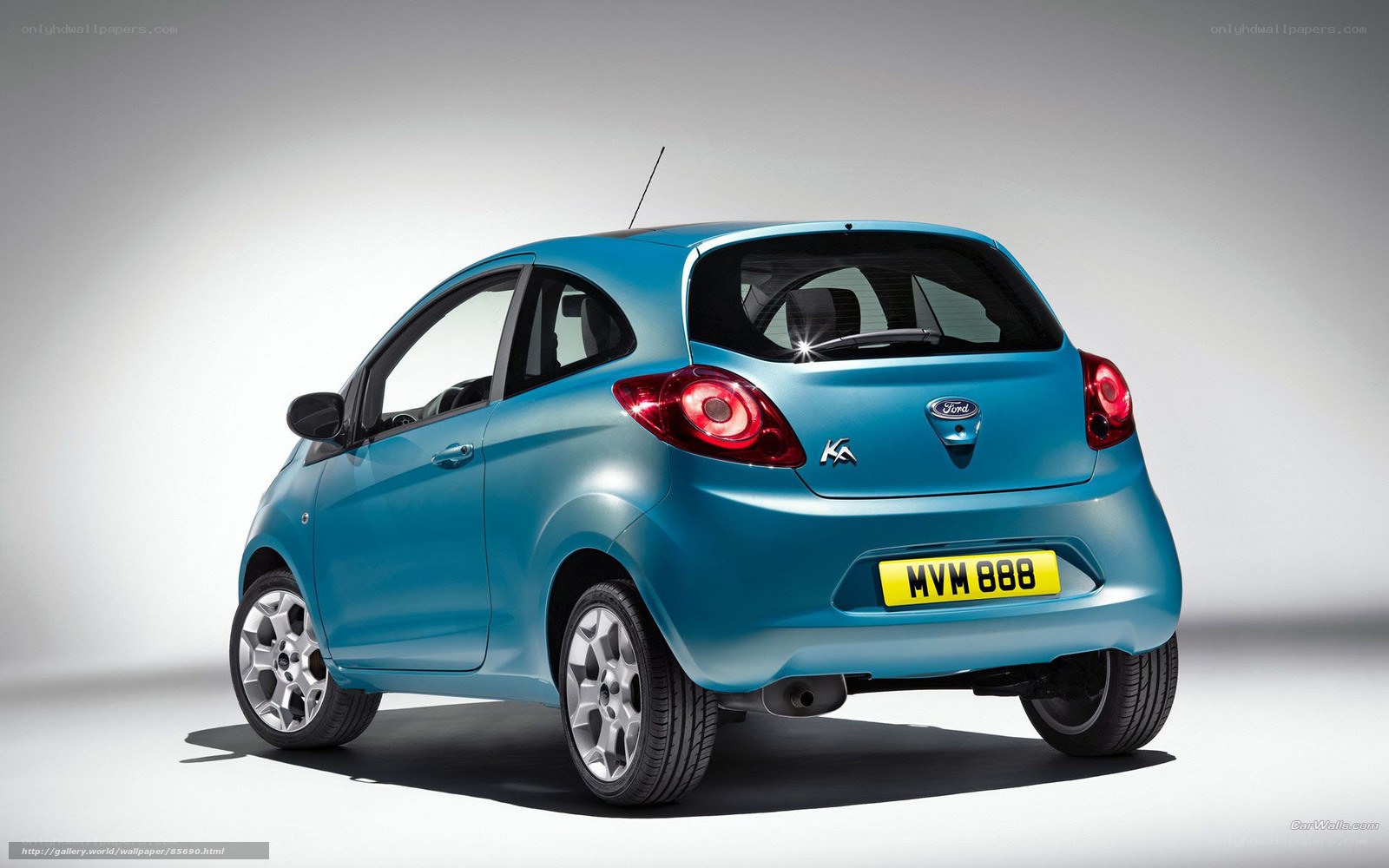 blue ford ka hatchback