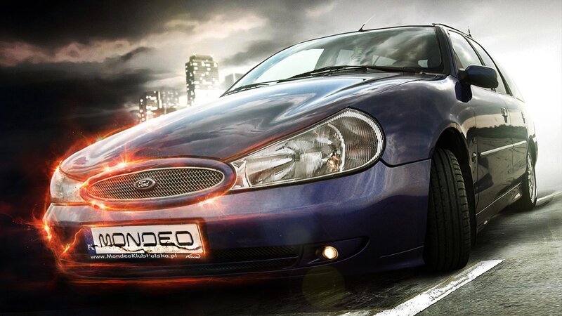 Blue Ford Mondeo Car
